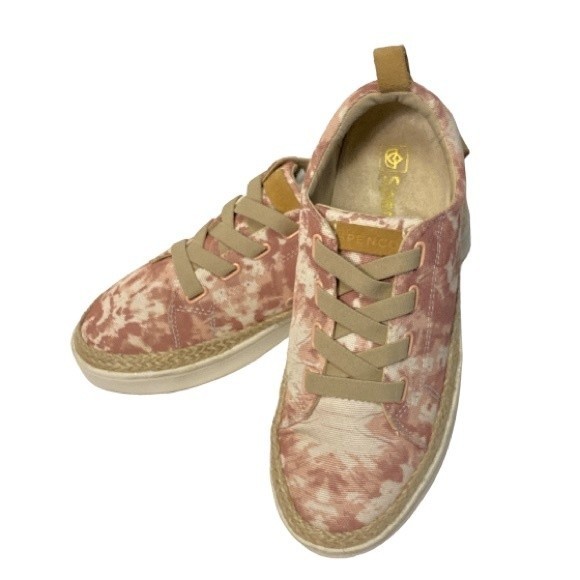 Spenco Malibu 21 Sneaker Canvas Orthotic shoe pink Tie-Dye Slip On size 8.5 - Picture 6 of 15